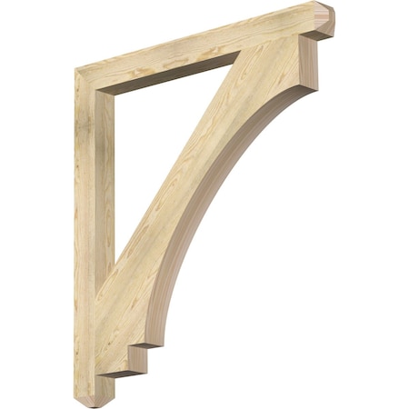 Ekena Millwork Imperial Craftsman Rough Sawn Bracket, Douglas Fir, 4"W x 44"D x 48"H BKT04X44X48IMP04RDF